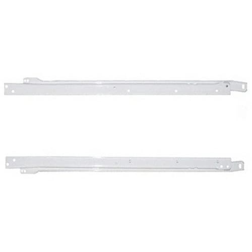 6600 Euro Drawer Slide with 75lb Capacity, 3/4 Extension, Bottom-Mount, Self-Closing, White Epoxy, 22", Polybag