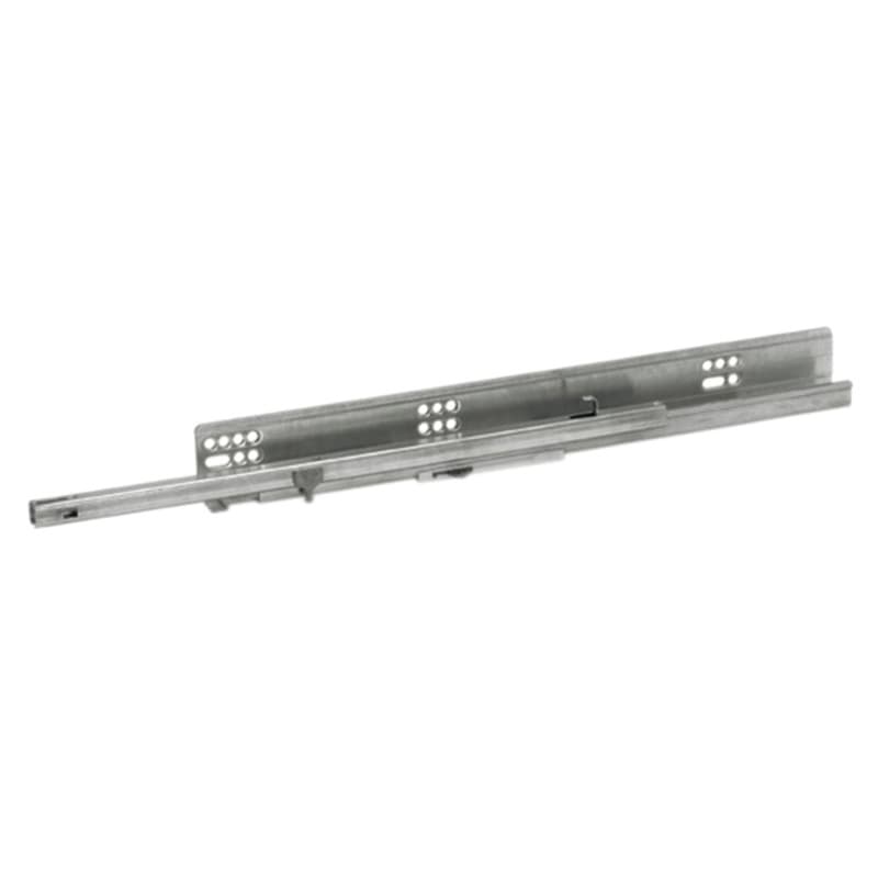 6610 Euro Drawer Slide with 100lb Capacity, 3/4 Extension, Bottom-Mount, Self-Closing, White Epoxy, 18"
