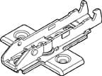 Tiomos Adjustment Wing Mounting Plate for Wood Screws, 4-Point Fixing, Nickel-Plated, Screw-On, 0mm