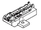 Tiomos Adjustment Wing Mounting Plate for Wood Screws, 2-Point Fixing, Nickel-Plated, Screw-On, 19mm