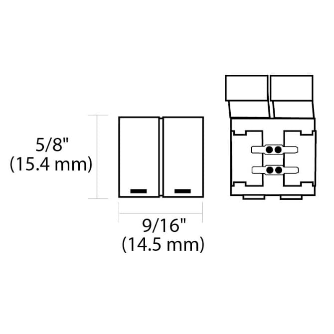 FlexTape Plastic Back-to-Back Link Connector, 5/8"