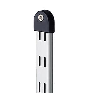 18.6mm Pilaster End Cap for Single Slotted Pilaster, Black