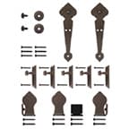 Santiago Series Barn Door Hardware Kits, Knape and Vogt