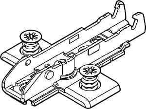 Grass Tiomos, Wing Base Plate, 4-Point Fixing, With Expanding Dowels