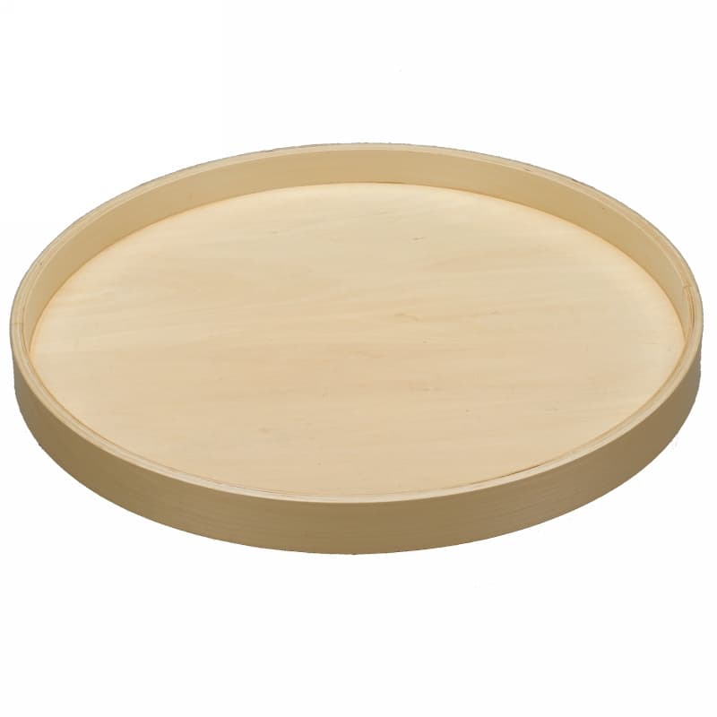 20" Full-Circle 1 Tray Wood Lazy Susan with Steel Swivel Bearing