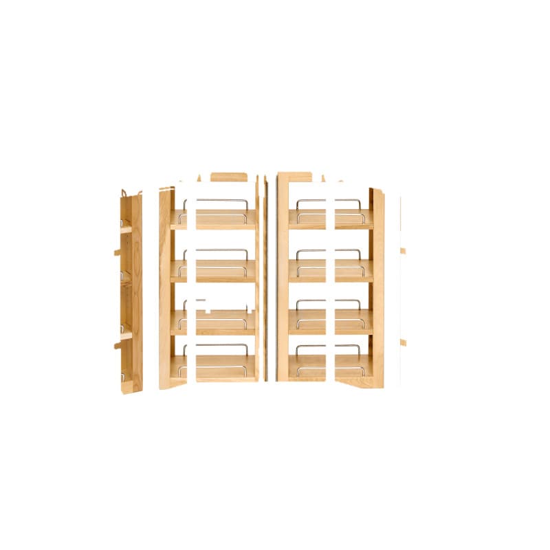 12" 4-Shelf Swing-Out Pantry with Hardware, Wood, 57" Height