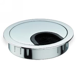 2-5/8" 44398 Series Circular Cable Medium Grommet, Matte Chrome