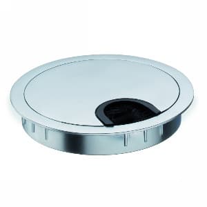 3-1/2" 44398 Series Circular Cable Large Grommet, Matte Chrome