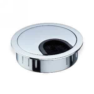 2-7/32" 44398 Series Circular Cable Small Grommet, Polished Chrome