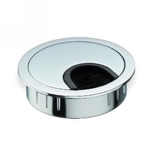 2-7/32" 44398 Series Circular Cable Small Grommet, Matte Chrome