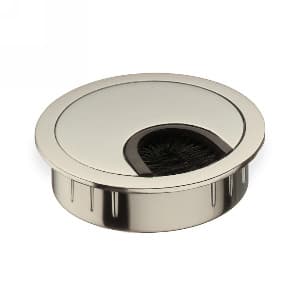 2-7/32" 44398 Series Circular Cable Small Grommet, Satin Nickel