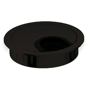 2-5/8" 44398 Series Circular Cable Medium Grommet, Matte Black