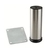 2" Diameter x 10" High Como Furniture Leg, Chrome