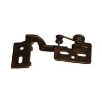 #4 Non-Wrap Knife Hinge, Self-Closing, 3/8" Inset, Antique Brass, Polybag