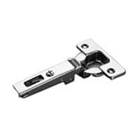 Series 200 94° Opening Thick Door Hinge, 45mm Bore Pattern, Self-Closing, 1/2" Overlay, Nickel-Plated, Dowelled