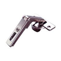 Series 200 Pie-Cut Corner 70° Opening Hinge, 45mm Bore Pattern, Self-Closing, Nickel-Plated, Rapido