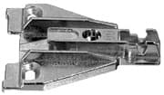 Nexis Adjustable Face Frame Mounting Plate, Nickel-Plated, Screw-On, 0mm