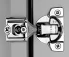 TEC 864 108° Opening Side-Mount Face Frame Hinge, 45mm Boring Pattern, Self-Closing, 1-1/2" Overlay, Screw-On