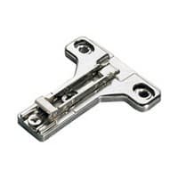 Clip-On Cam Adjustable Face Frame Mounting Plate, Nickel-Plated, Screw-On, 1mm