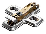 Domi Snap-On 1-Cam Mounting Plate with Wood Screws, Nickel-Plated, 3mm