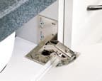 Slim Line White Face Frame ETH Hinges with End Cap