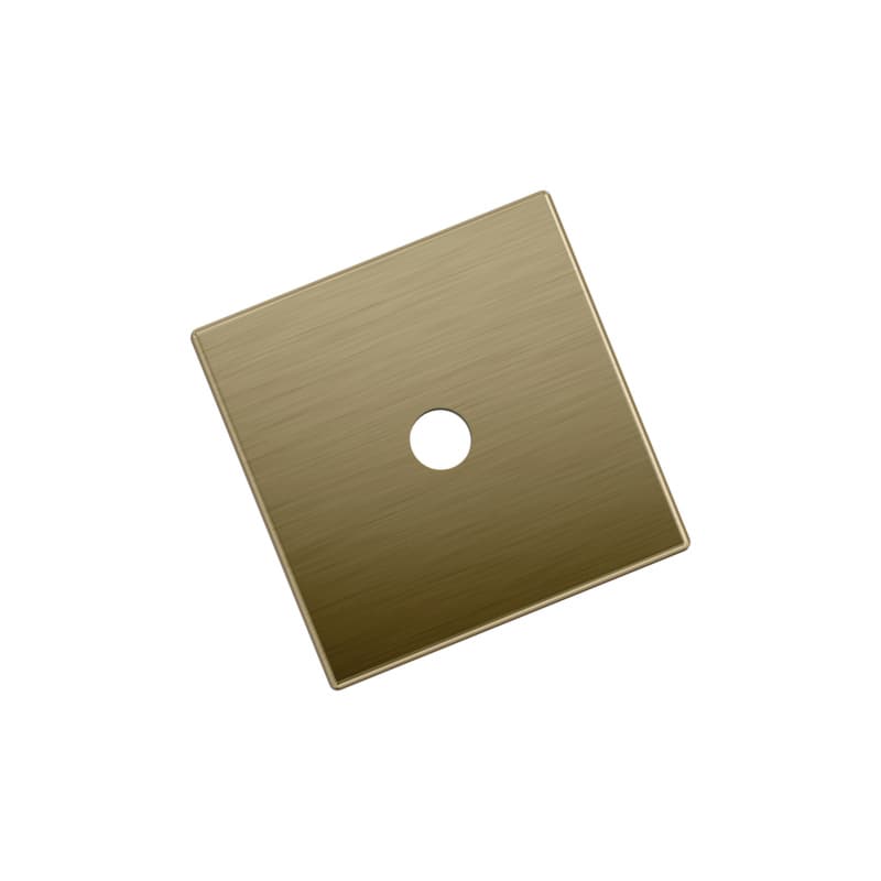 30mm Ladera Square Cabinet Knob Backplate, Golden Champagne