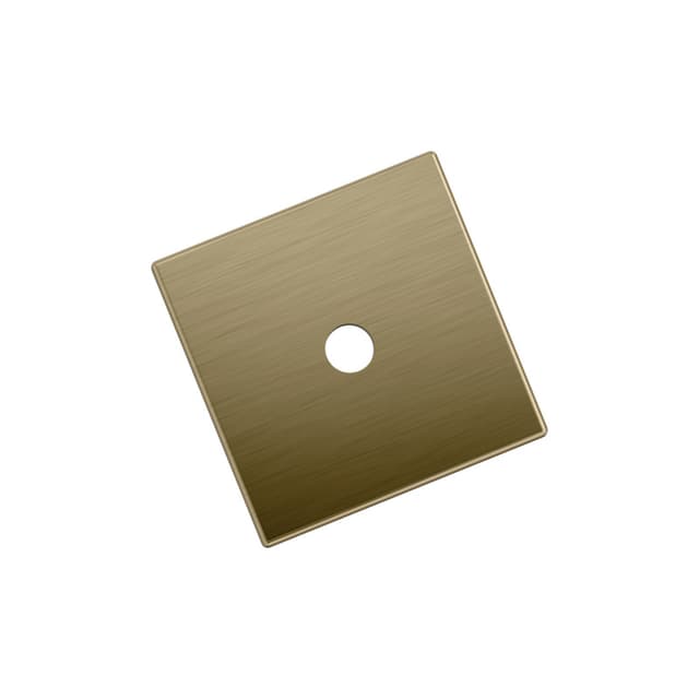 30mm Ladera Square Cabinet Knob Backplate, Golden Champagne