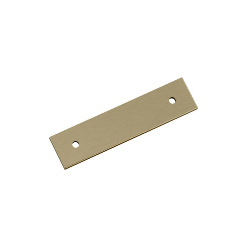 76mm Ladera Rectangle Cabinet Pull Backplate, Golden Champagne