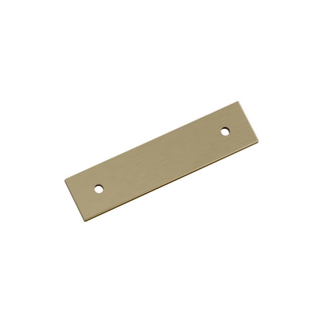 76mm Ladera Rectangle Cabinet Pull Backplate, Golden Champagne
