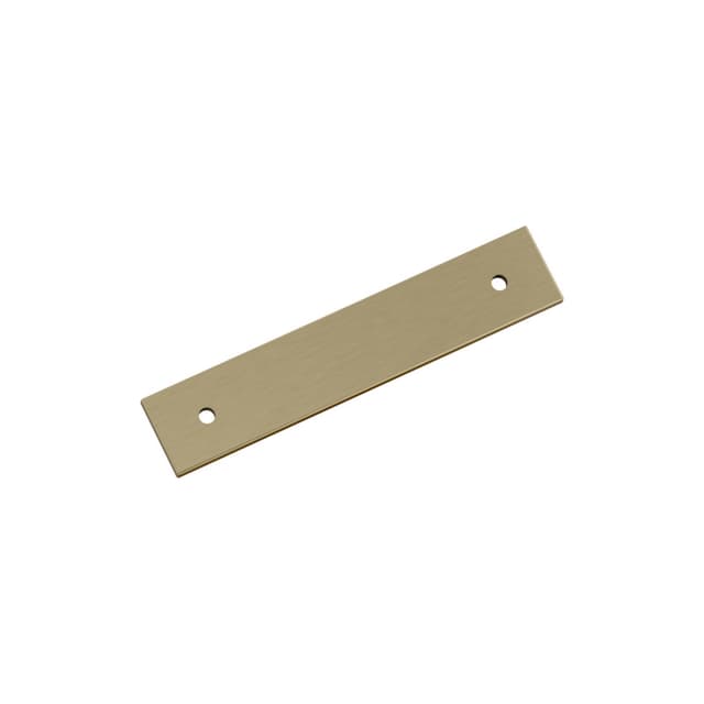 96mm Ladera Rectangle Cabinet Pull Backplate, Golden Champagne