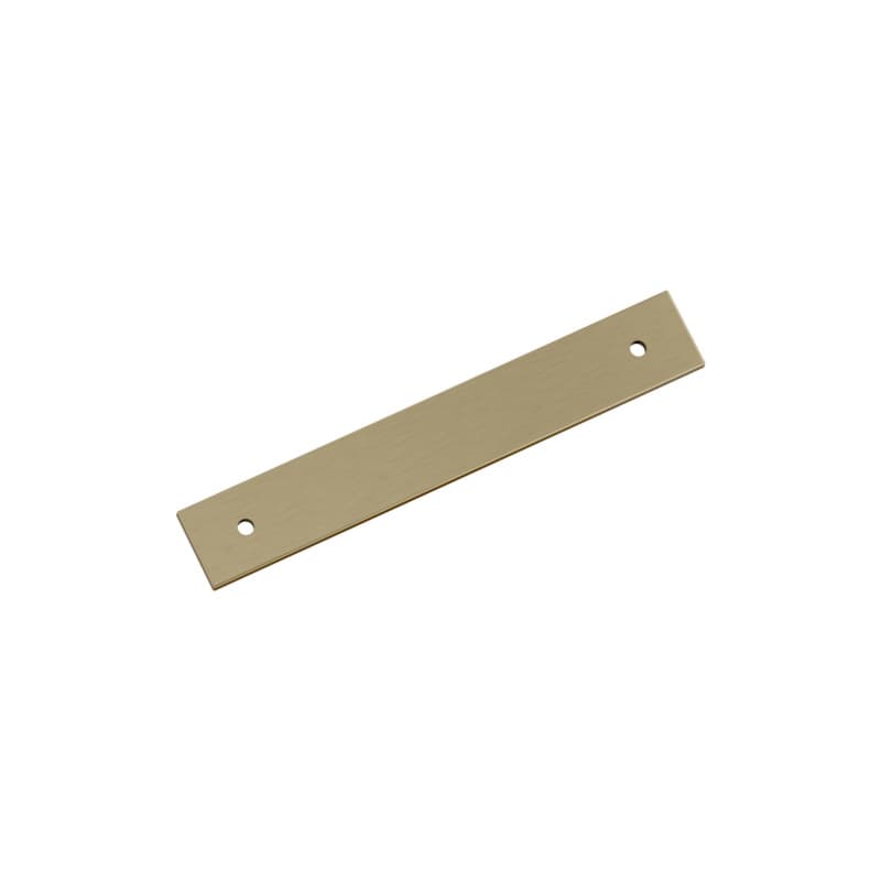 128mm Ladera Rectangle Cabinet Pull Backplate, Golden Champagne