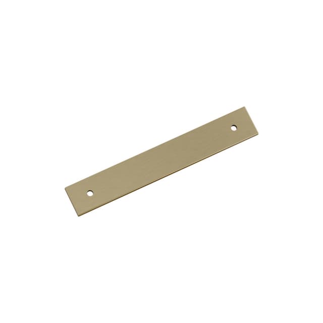 128mm Ladera Rectangle Cabinet Pull Backplate, Golden Champagne