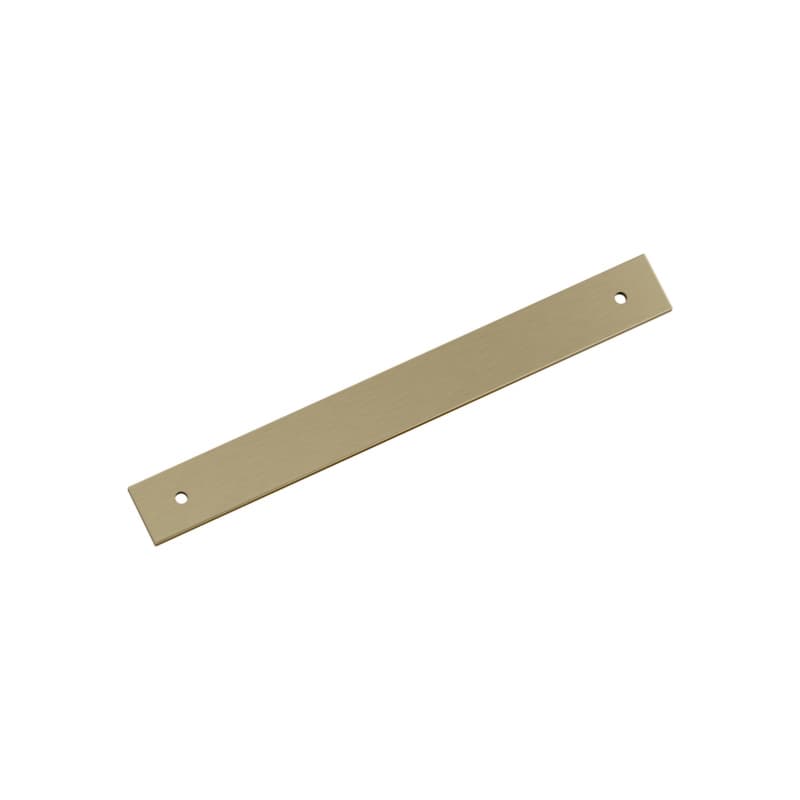 192mm Ladera Rectangle Cabinet Pull Backplate, Golden Champagne