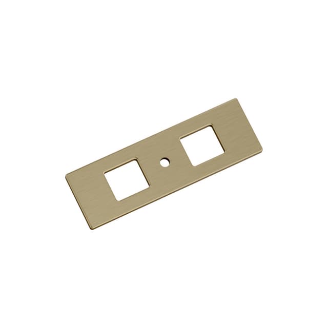 94mm Medora Rectangle Cabinet Knob Backplate, Golden Champagne