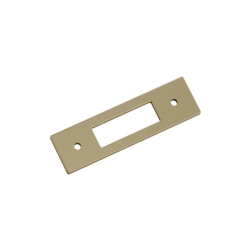 76mm Medora Rectangle Cabinet Pull Backplate, Golden Champagne
