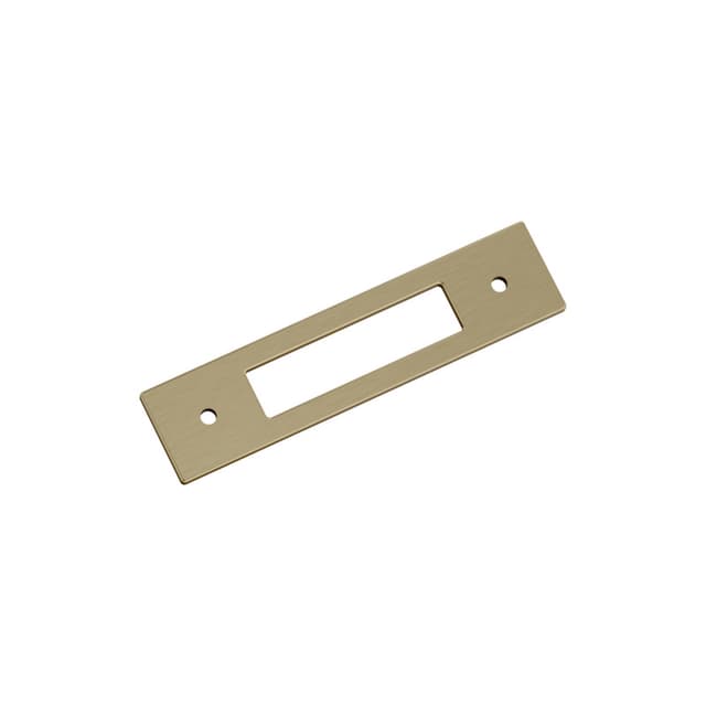 96mm Medora Rectangle Cabinet Pull Backplate, Golden Champagne