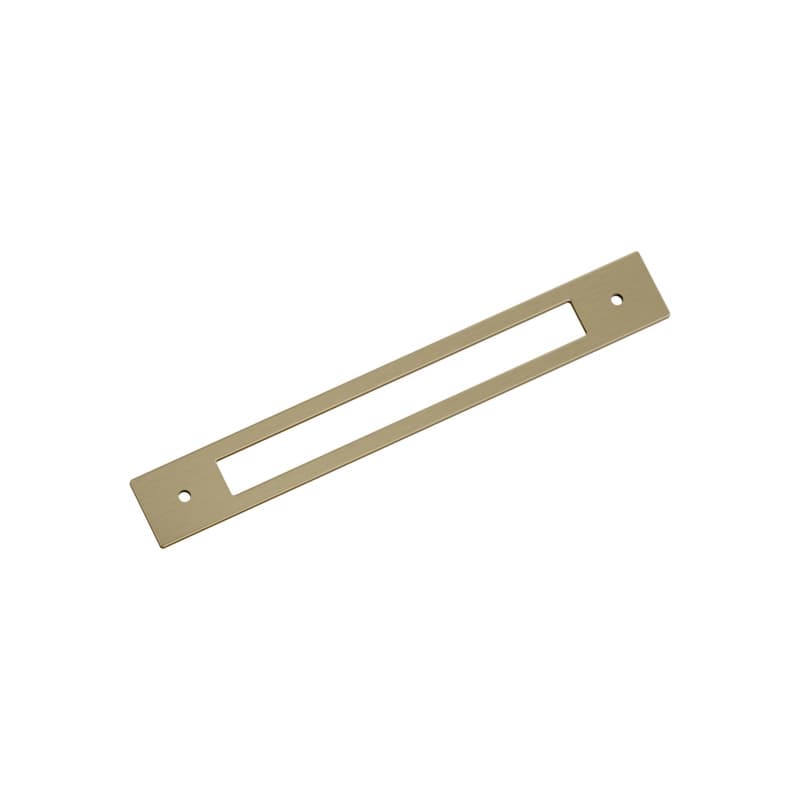 192mm Medora Rectangle Cabinet Pull Backplate, Golden Champagne
