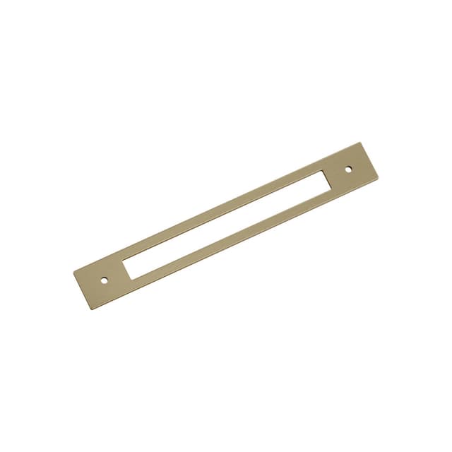 192mm Medora Rectangle Cabinet Pull Backplate, Golden Champagne