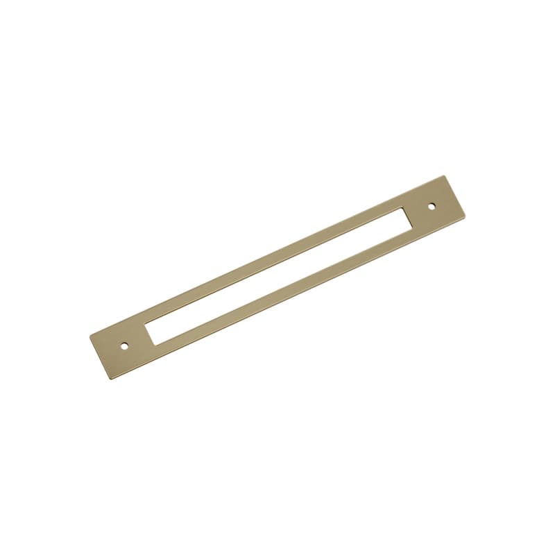 224mm Medora Rectangle Cabinet Pull Backplate, Golden Champagne
