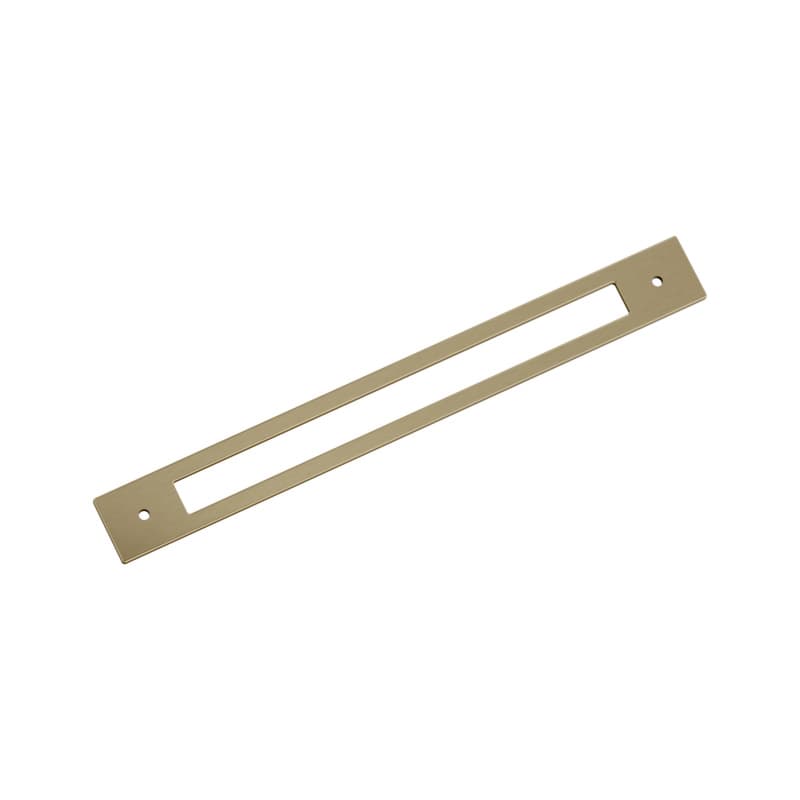 256mm Medora Rectangle Cabinet Pull Backplate, Golden Champagne