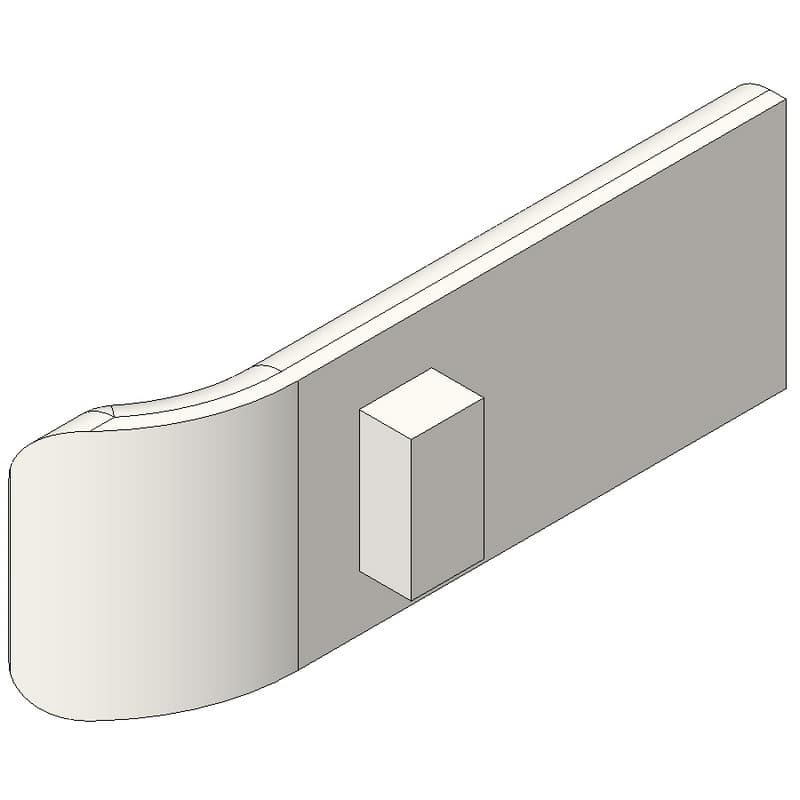 Clip Top 95° Plain Hinge Cranked Arm Cover Cap, Nickel-Plated