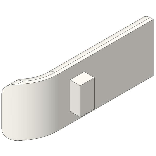 Clip Top 95° Plain Hinge Cranked Arm Cover Cap, Nickel-Plated