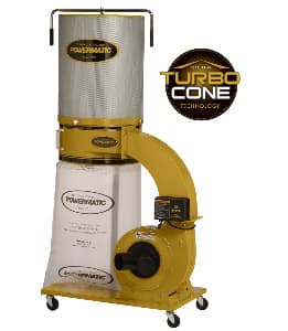 Powermatic PM1300TX-CK Dust Collector 1.75HP 1Ph 115/230V 2 Micron Canister Kit