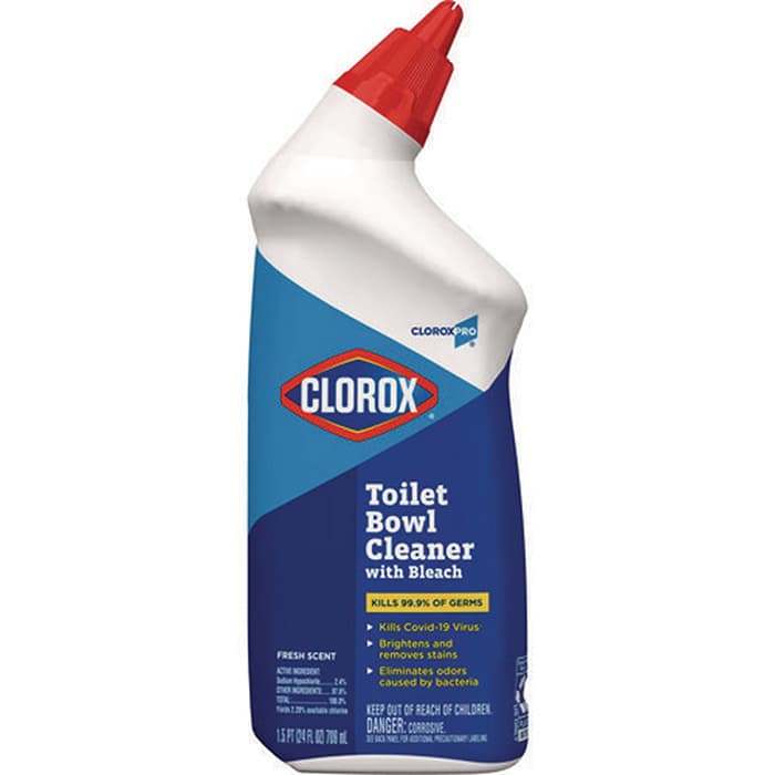 Clorox Fresh Scent Toilet Bowl Cleaner with Bleach, 24 oz Bottle