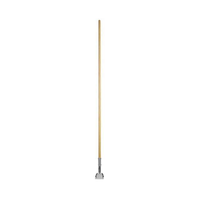 Boardwalk 60" Lacquered Wood Swivel Head Clip-On Dust Mop Handle, Natural