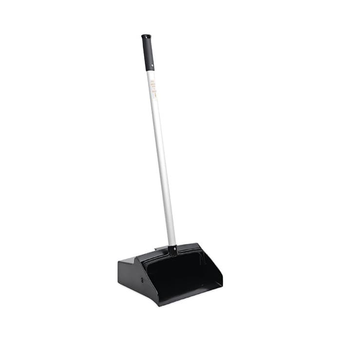 Boardwalk 11-3/4" x 37" x 34" Lobby Dust Pan, Black/Silver
