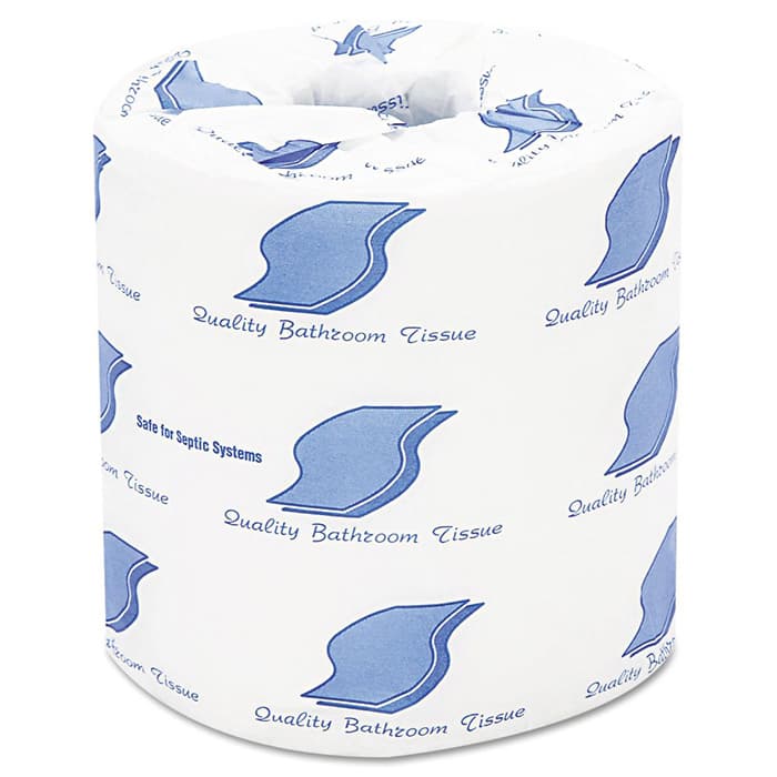 2-Ply Septic Safe Bath Tissue, White, 3" x 4-1/2" (96 Roll/Box)