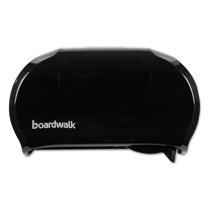 Boardwalk Standard Twin Toilet Tissue Dispenser, Black