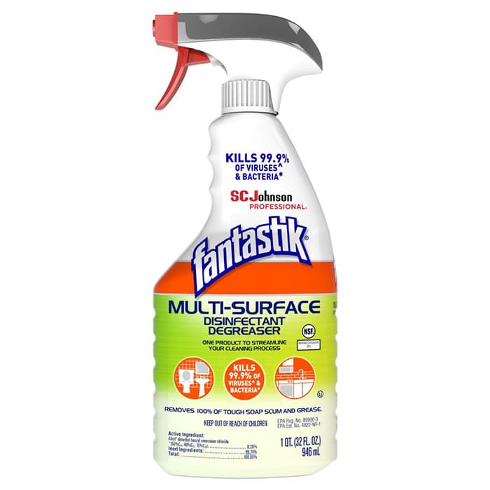 Fantastik Herbal Multi-Surface Disinfectant Degreaser, 32 oz Spray Bottle (8/Box)
