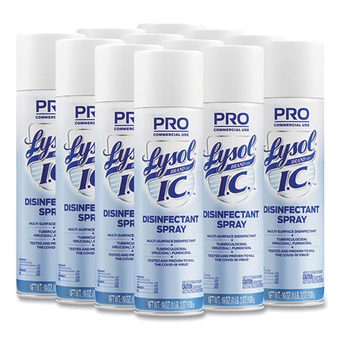 Lysol Professional Hospital Grade Disinfectant Spray, 19 oz Aerosol Spray Can (12/Box)